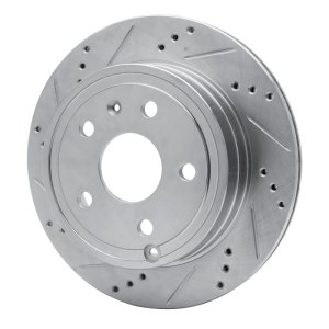 Chevrolet Express 4500 Brake Rotor (1) - Rear Left - R1 Concepts - Drilled & Slotted - Silver - `09-`20